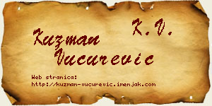 Kuzman Vučurević vizit kartica
